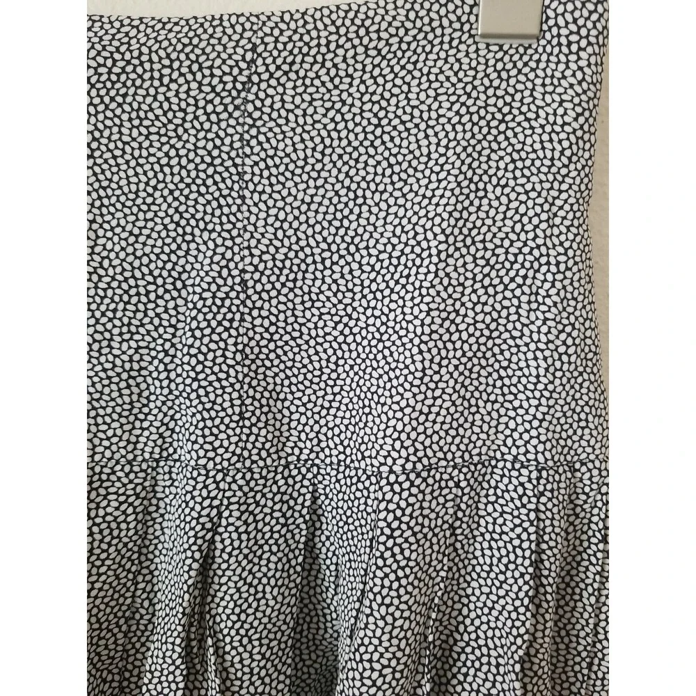 Vintage Mondi Pleated Skirt Women's XS‎ Black White Polka Dots Knee Length